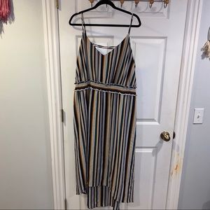 Maurices Striped High-low Midi Dress - Siz…